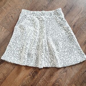 Topshop skater skirt circle lace white black pockets 4